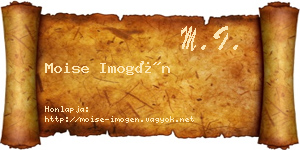 Moise Imogén névjegykártya